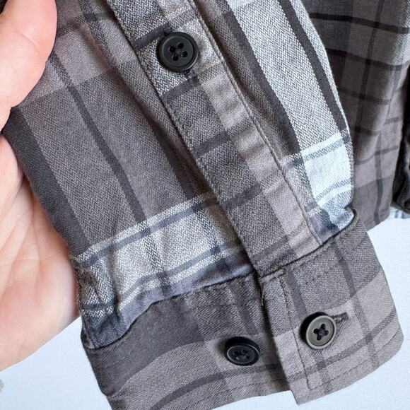 COLUMBIA flannel plaid button up Men’s Shirt Pocket Blue Gray - Picture 2 of 11